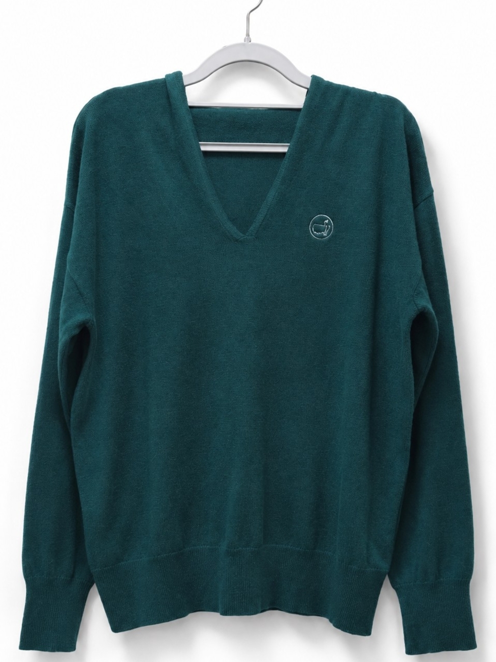 Masters Peter Millar Teal Cashmere Cotton Knit Hoodie Sweater Men Size M